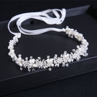 Handmade Fashionable Headwear Rhinestone Alloy and Pearl Headband
